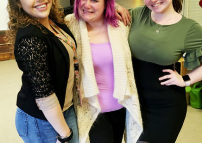 Kate with her coaches - Chelsea & Brianna