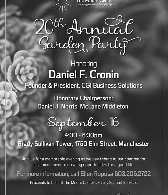 20th Annual Garden Party to Honor  Daniel F. Cronin of CGI Business Solutions